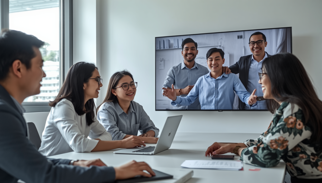 Model kerja hibrid di Indonesia yang menggabungkan kolaborasi fisik dan virtual secara lancar.